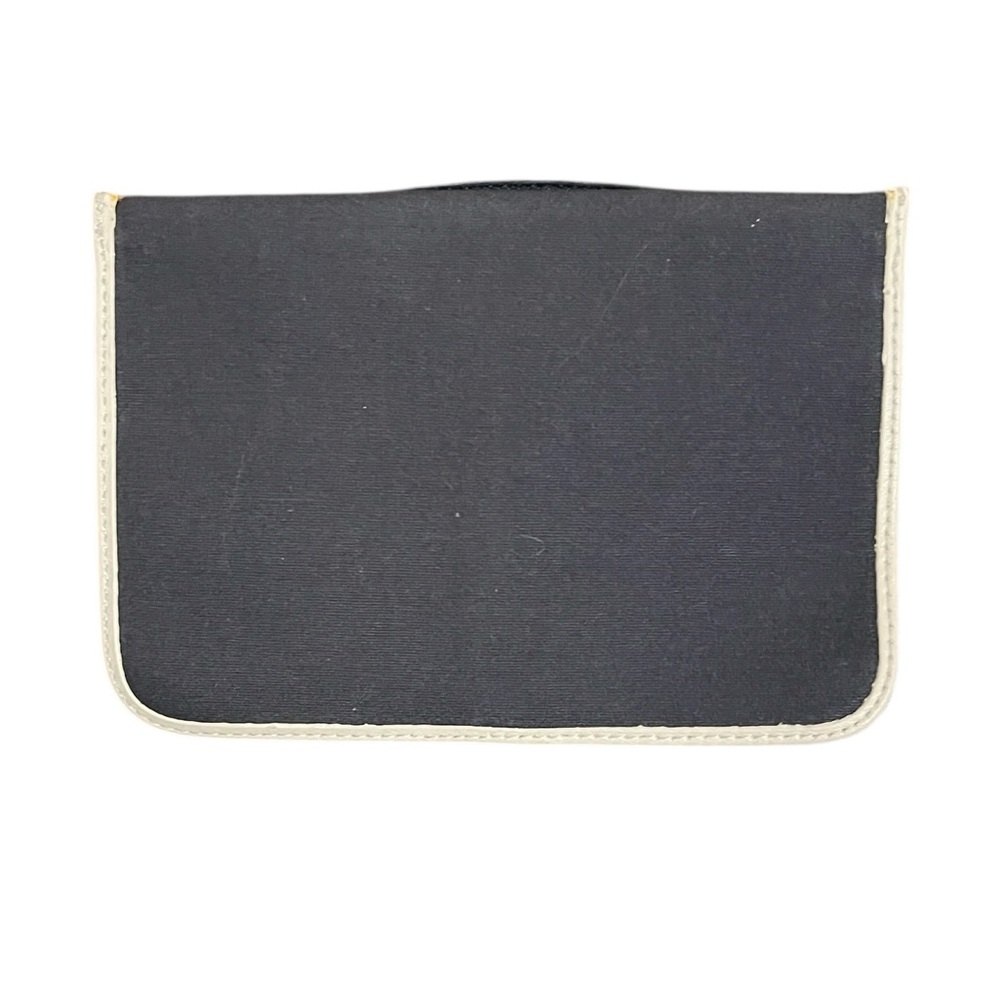 Kate Spade Sam Medium Canvas Plunge Satchel in Denim & White - Picture 10 of 13
